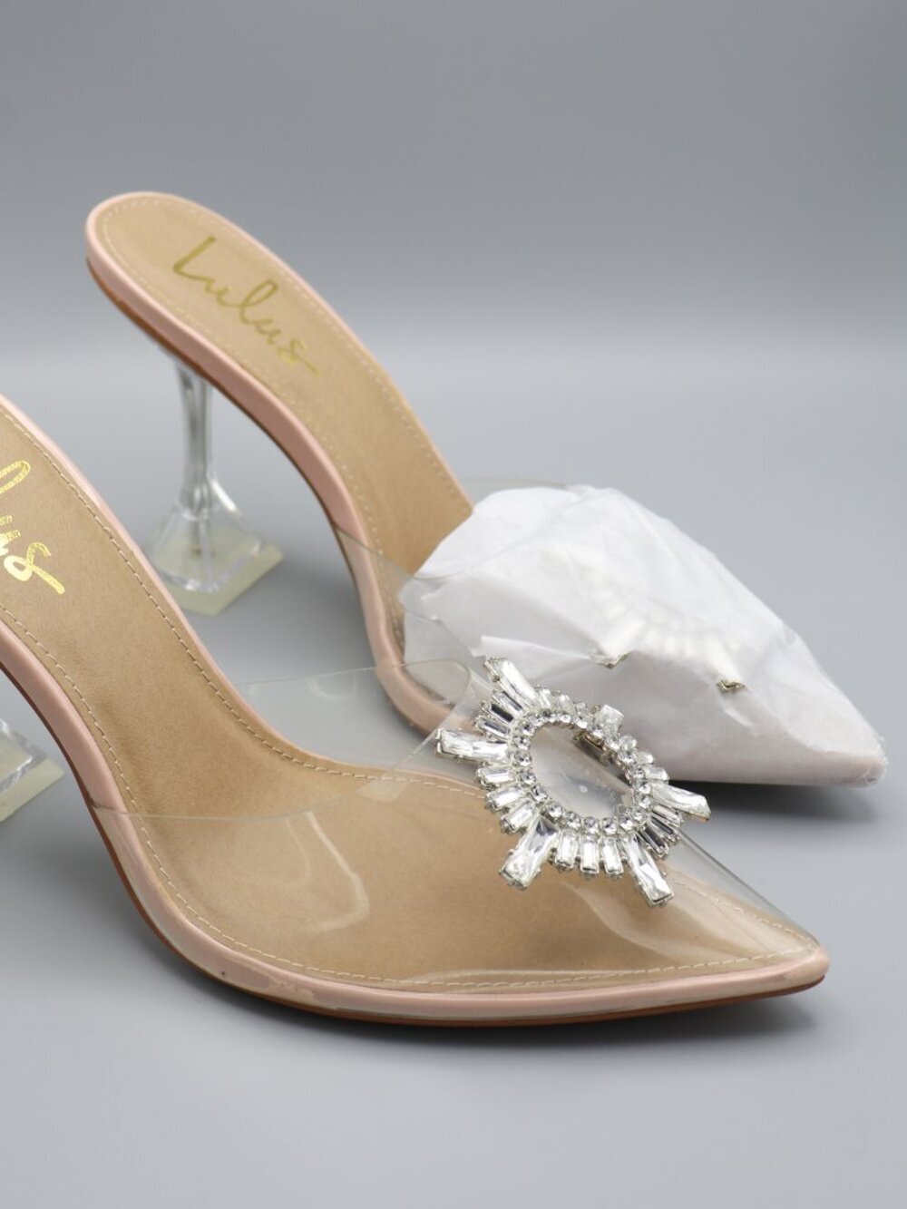 Lulus Midnight Light Nude Pointed-toe Heels Beige - Size 8.5 - Picture 6 of 9